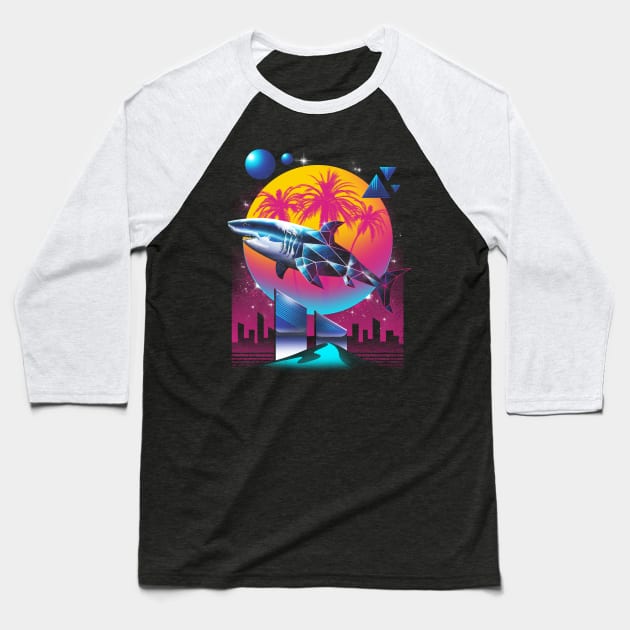 Rad Shark Baseball T-Shirt by Vincent Trinidad Art